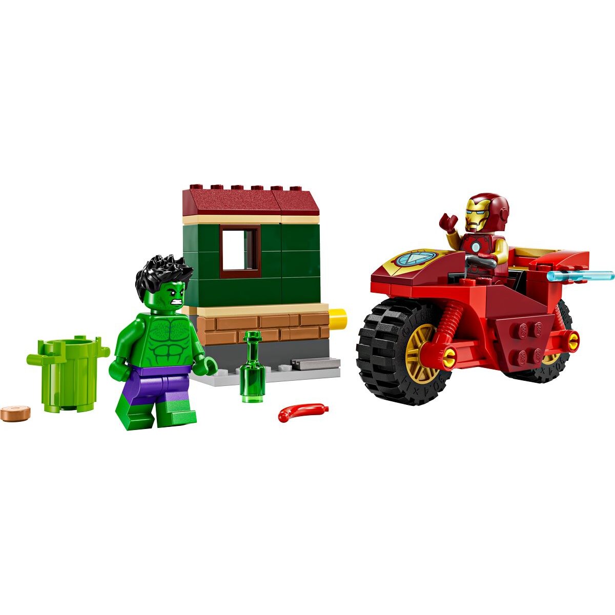 LEGO® Marvel Super Heroes 76287 Iron Man mit Bike und der Hulk