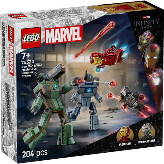 LEGO® Marvel Super Heroes 76320 Iron Man & War Machine vs. Hammer-Drohnen