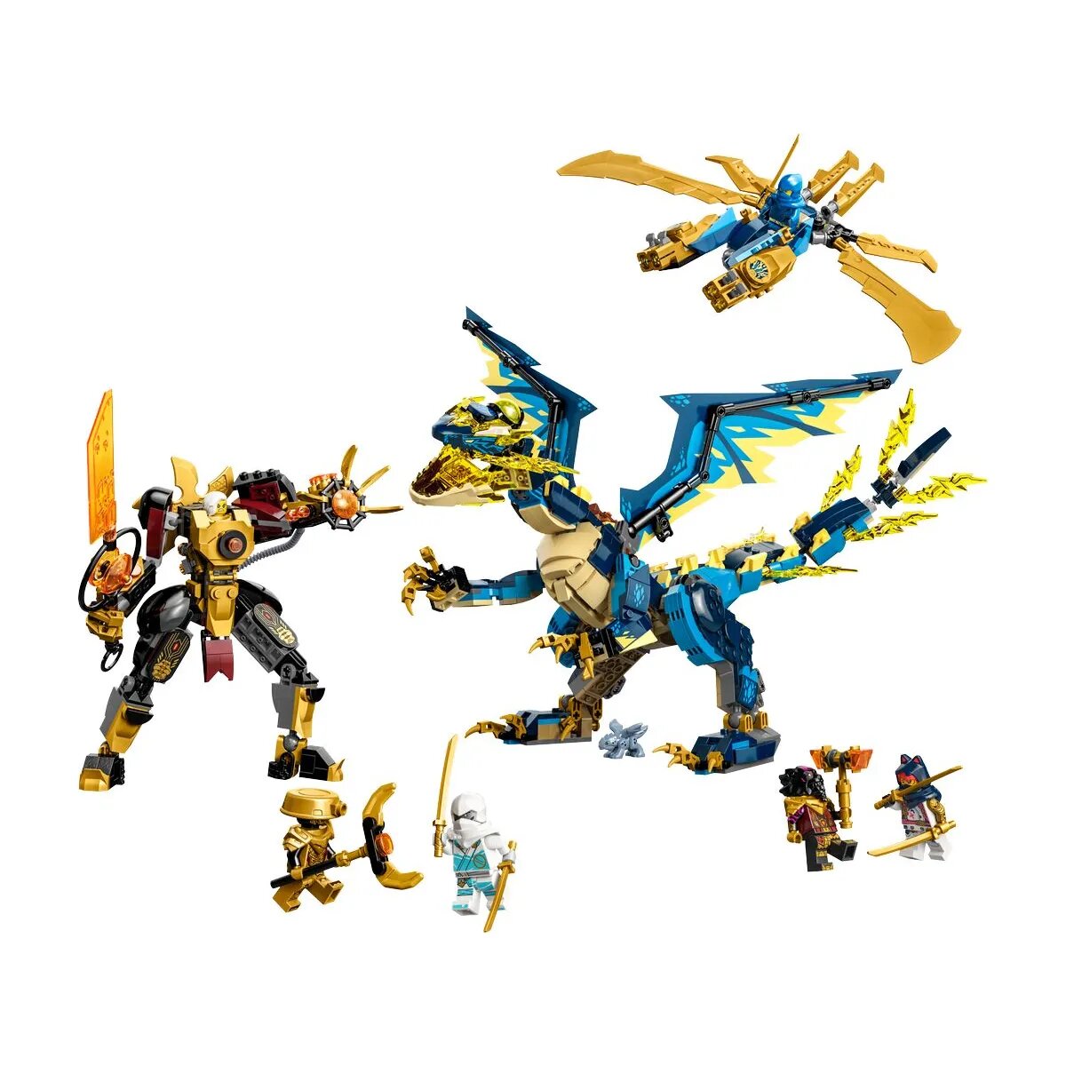 LEGO® NINJAGO® 71796 Kaiserliches Mech-Duell gegen den Elementardrachen