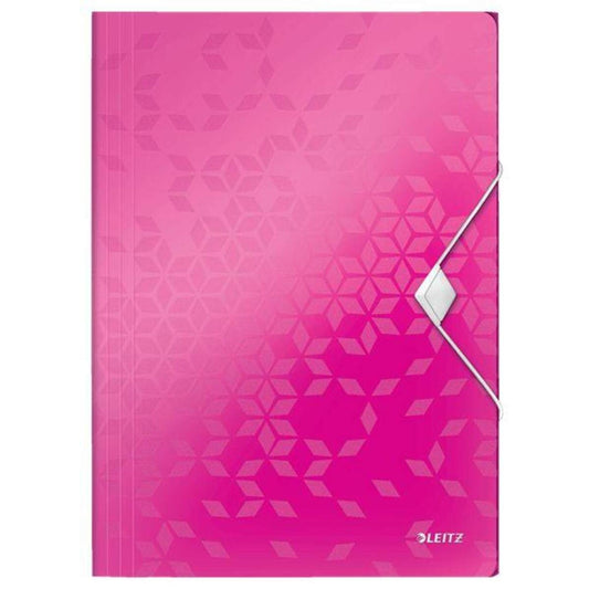 Leitz Eckspannermappe A4 PP WOW, pink-metallic