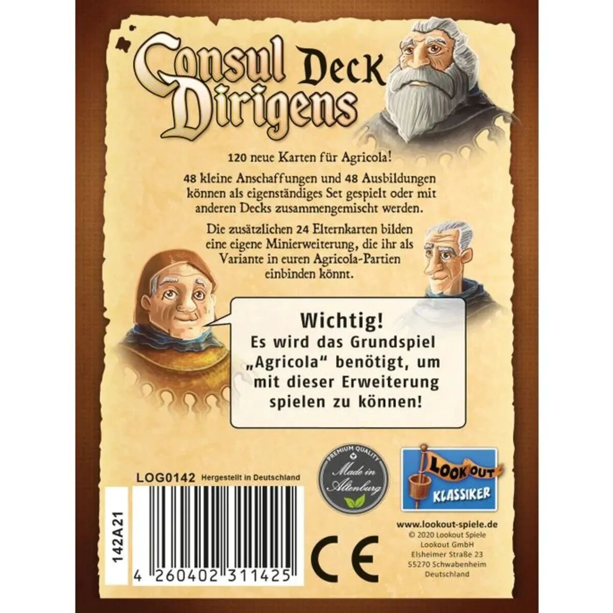 Asmodee Lookout Spiele Agricola - Consul Dirigens-Deck