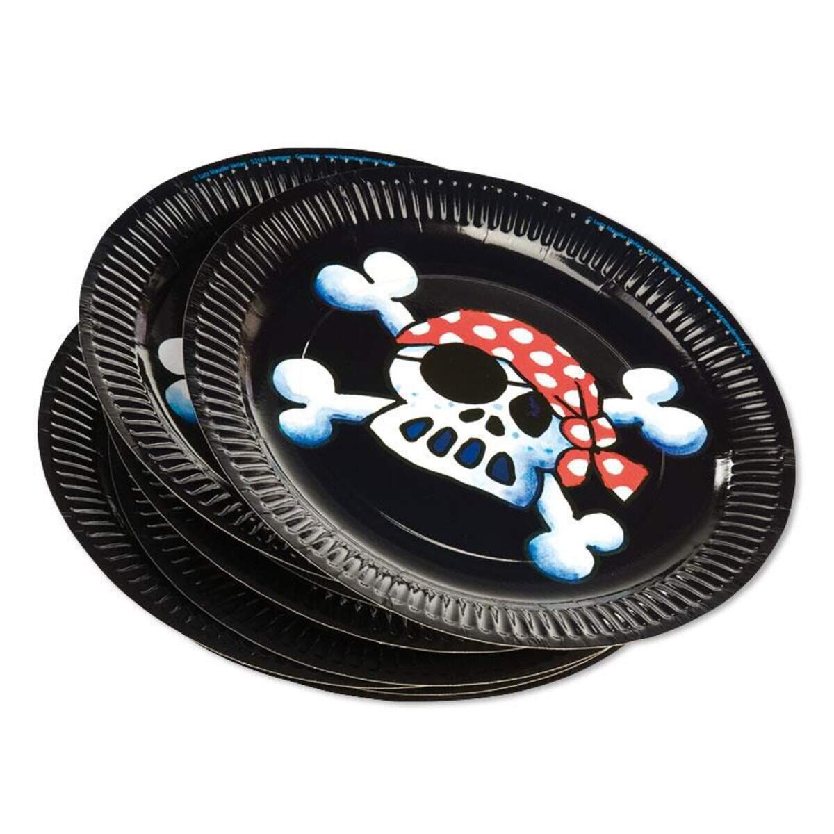 Lutz Mauder Partyteller Piratenflagge Jolly Roger 8-teilig