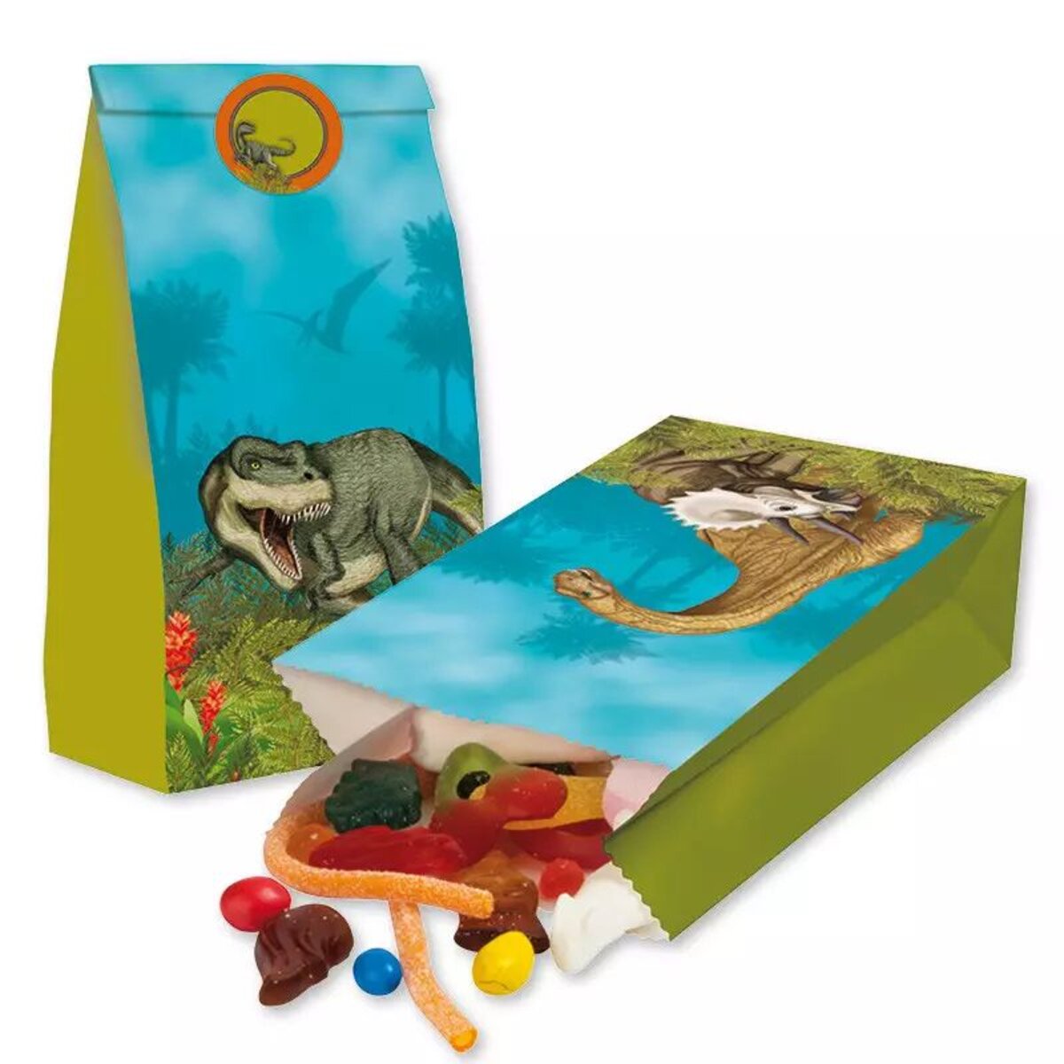 Lutz Mauder TapirElla Partytüten aus Papier T-Rex 8er Packung