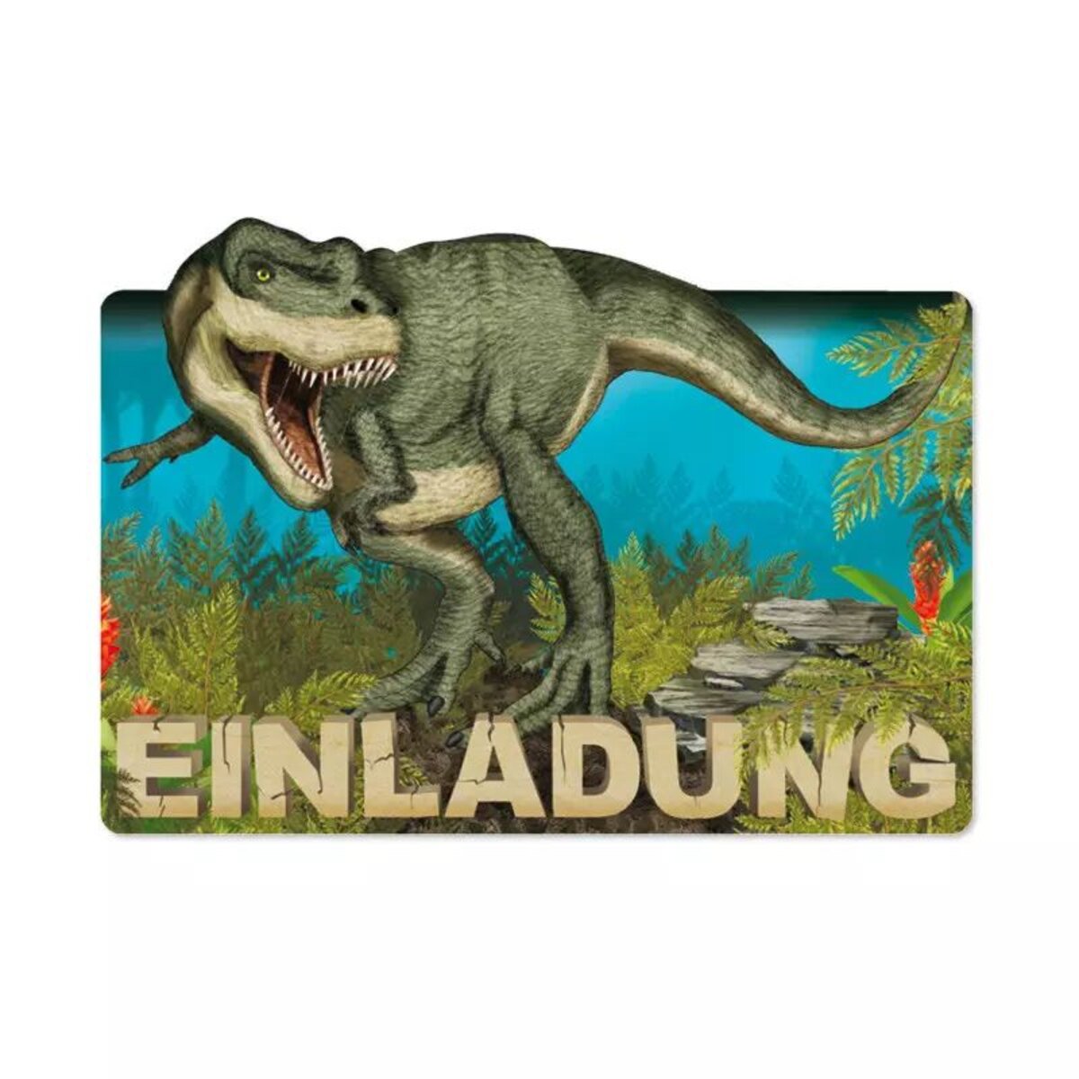 Lutz Mauder TapirElla Stanzkarte Einladungs-Set, T-Rex