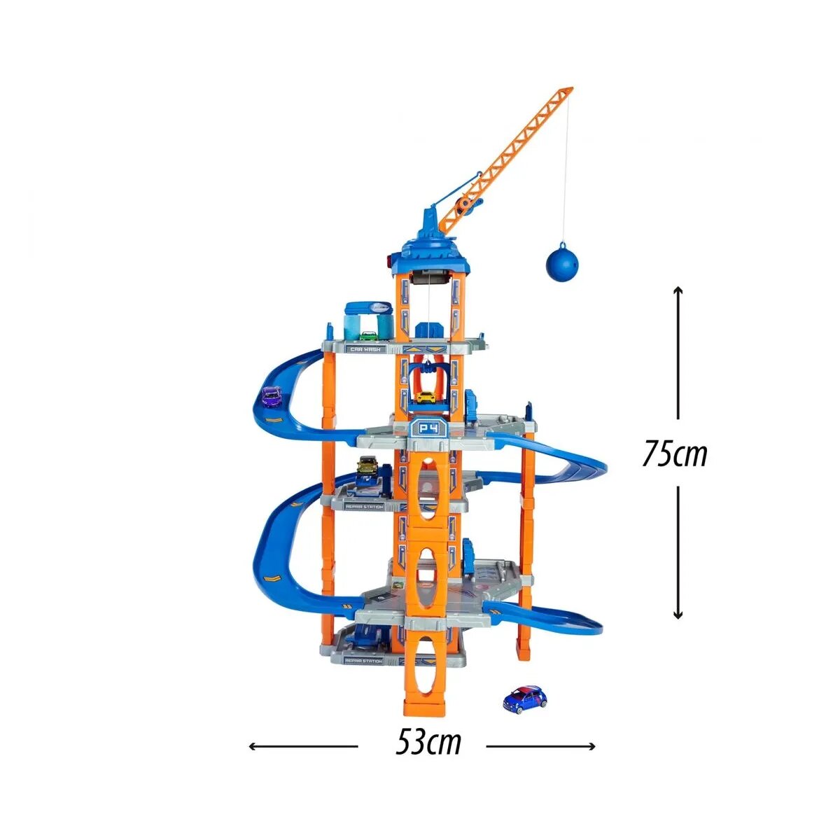 Majorette Motor Lift Center + 5 Cars