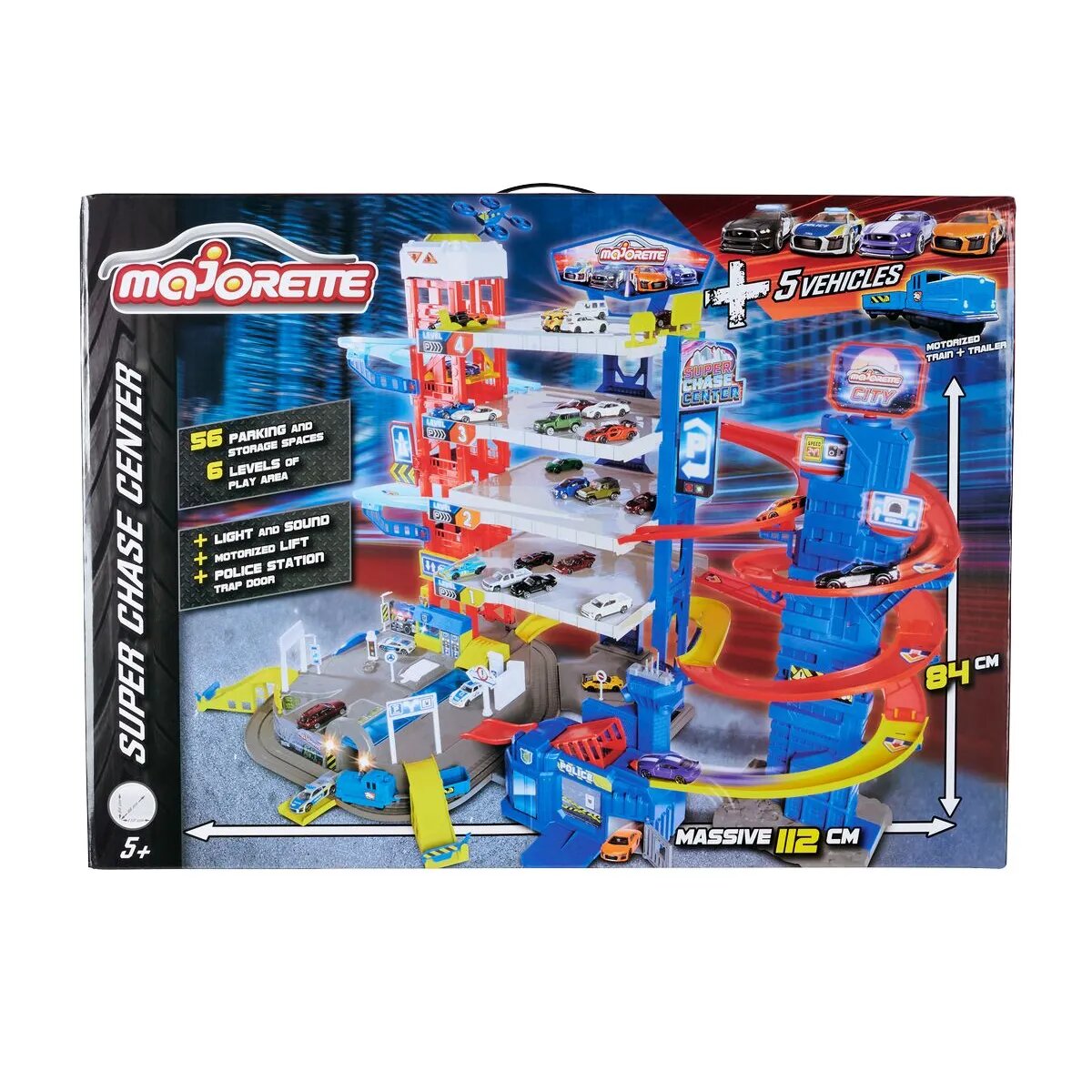 Majorette Super Chase Center + 5 Fahrzeuge