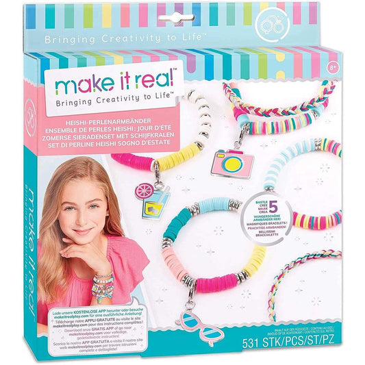 make it real Heishi-Perlenarmbänder, Bastelset, DIY Schmuckset