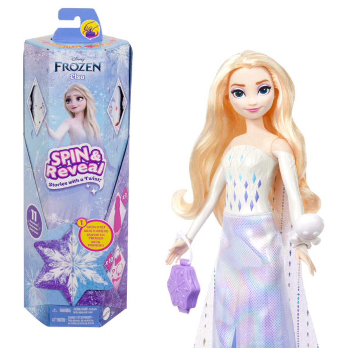 Mattel Disney Die Eiskönigin SPIN & REVEAL Elsa-Puppe