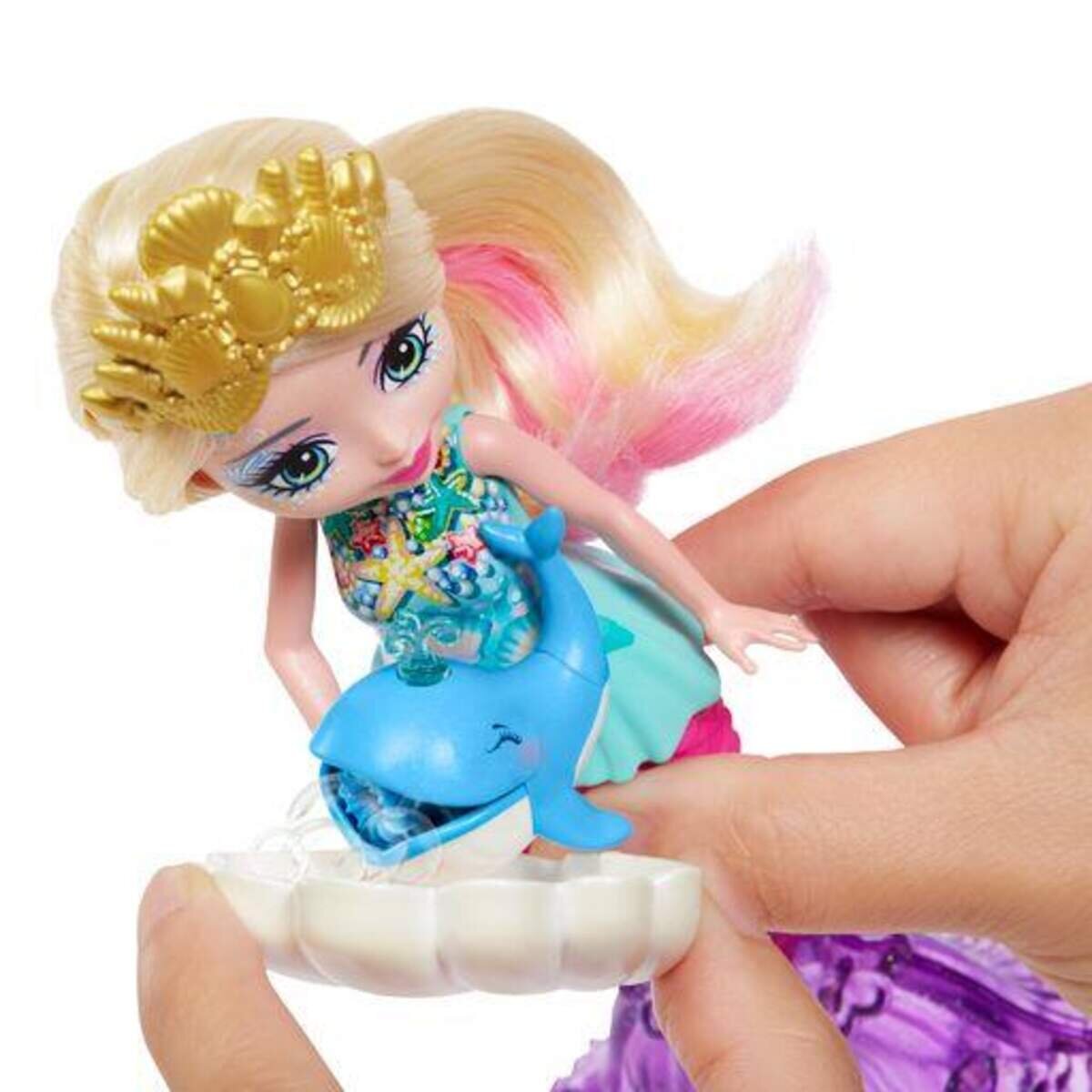 Mattel Enchantimals Meerjungfrauen Puppe inkl. Seifenblasen & Tierfreund