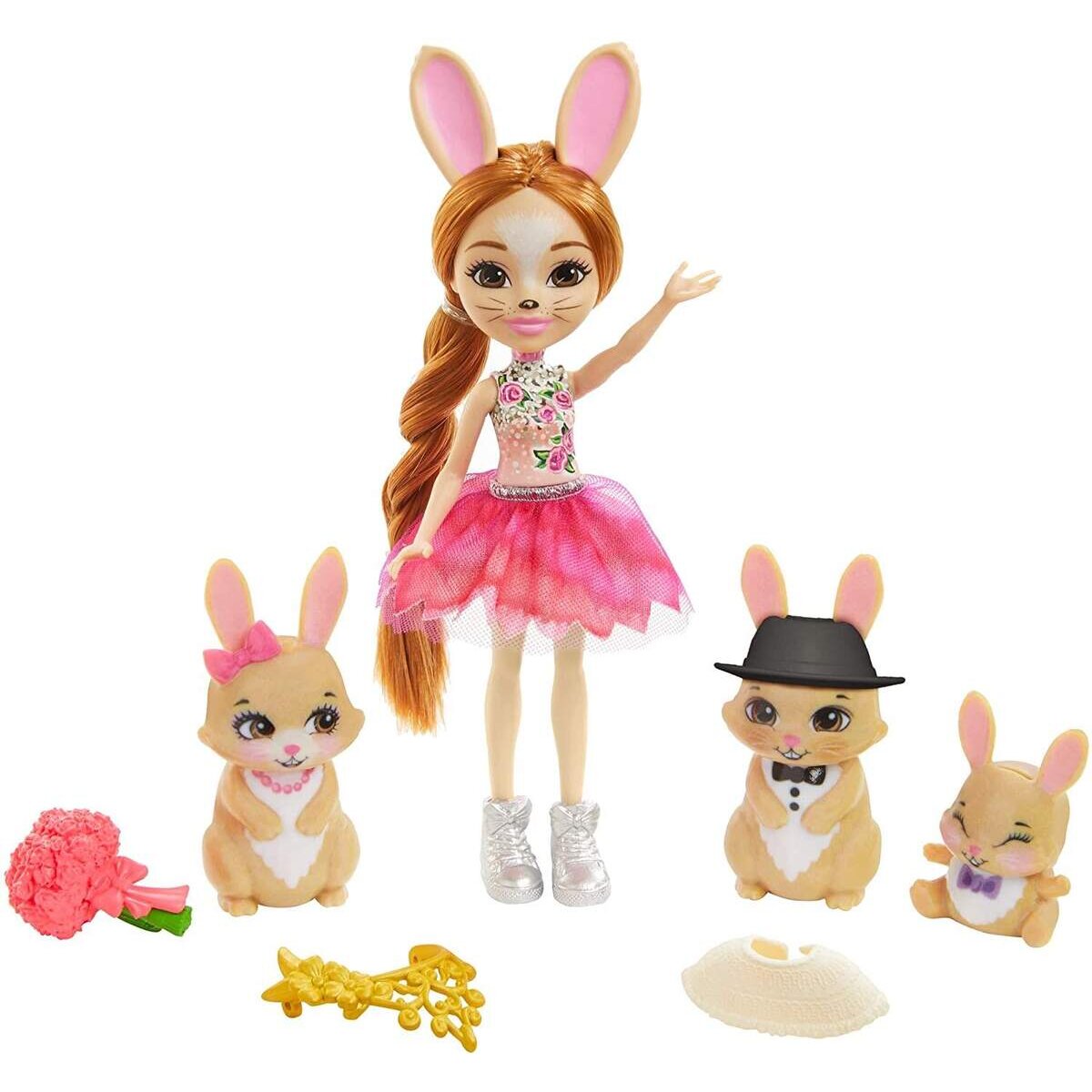 Mattel Enchantimals Royals Brystal Bunny Familie