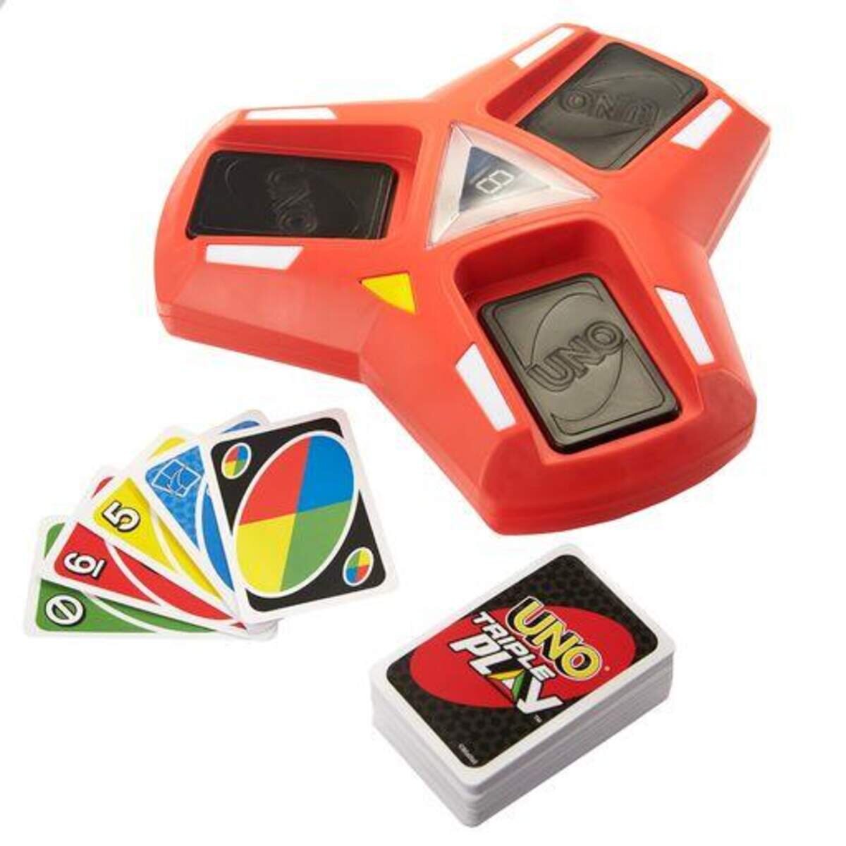 Mattel Games UNO Triple Play, Kartenspiel, Gesellschaftsspiel