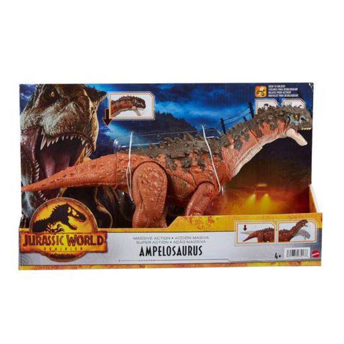 Mattel Jurassic World Massive Action, 1 Stück, 4-fach sortiert