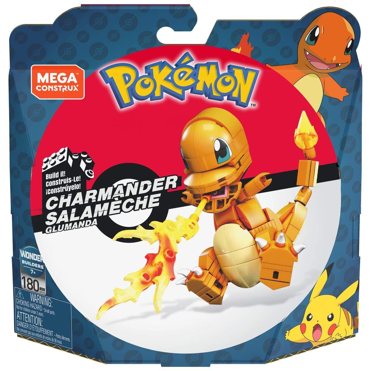 Mattel Mega Construx Pokemon Medium Pokemon Glumanda, 180 Teile