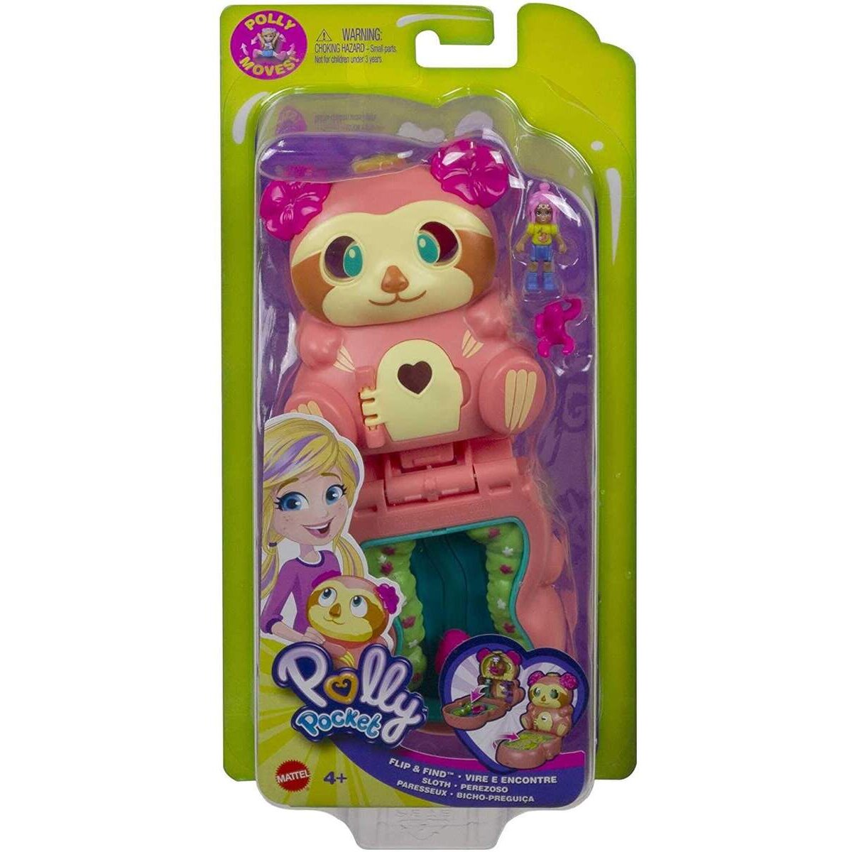 Mattel Polly Pocket Drehspaß-Schatulle Faultier