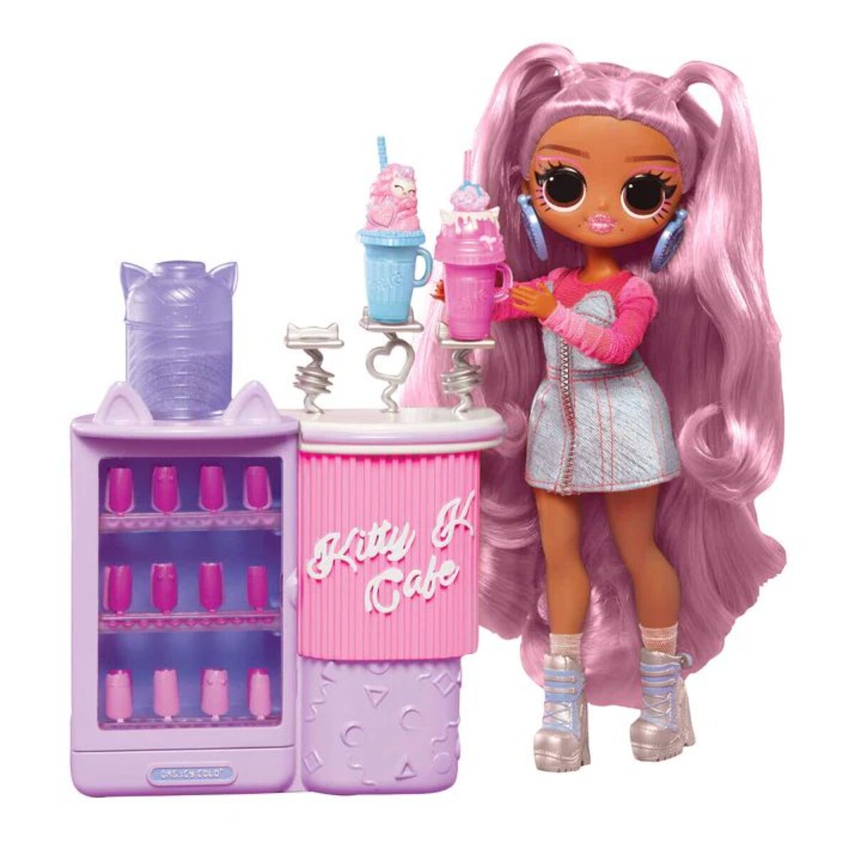 MGA Entertainment LOL Surprise OMG Sweet Nails Kitty K Café mit 15 Überraschungen