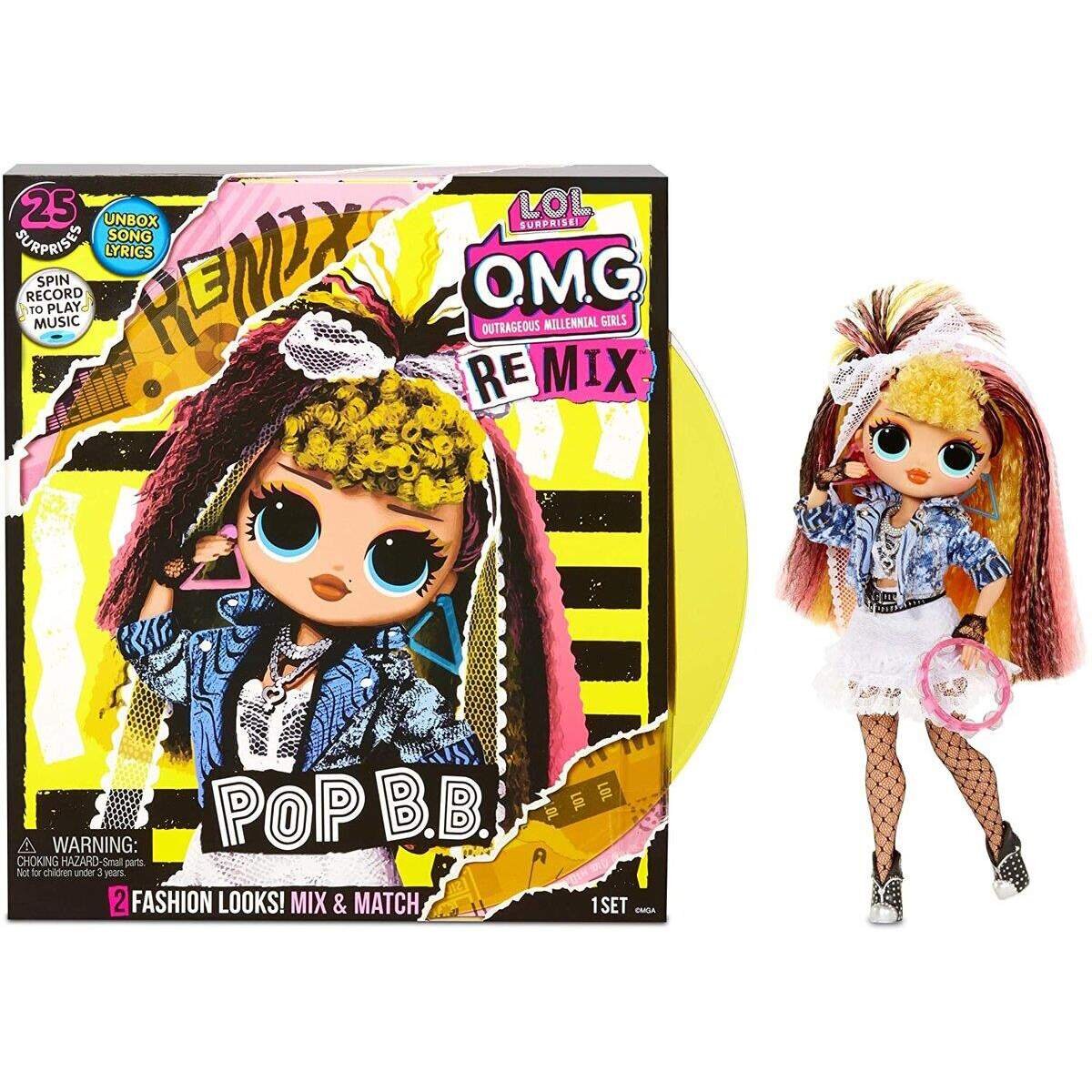 MGA Entertainment L.O.L. Surprise OMG Remix- Doll 3- Pop B.B.