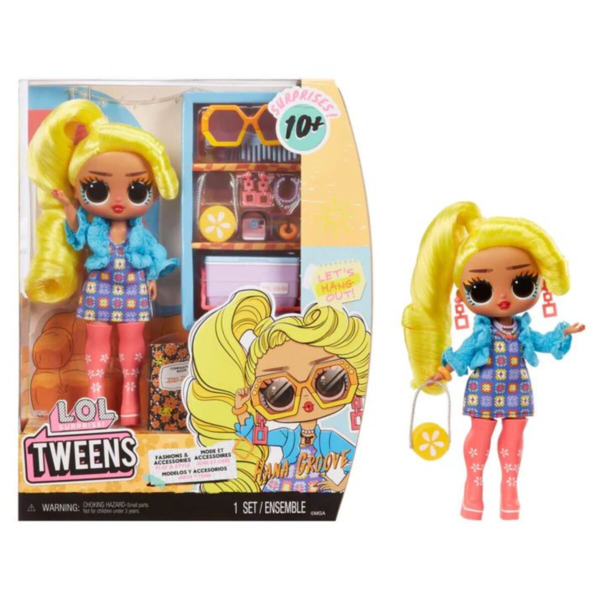 MGA Entertainment LOL Surprise Tweens Modepuppe Hana Groove mit über 10 Überraschungen