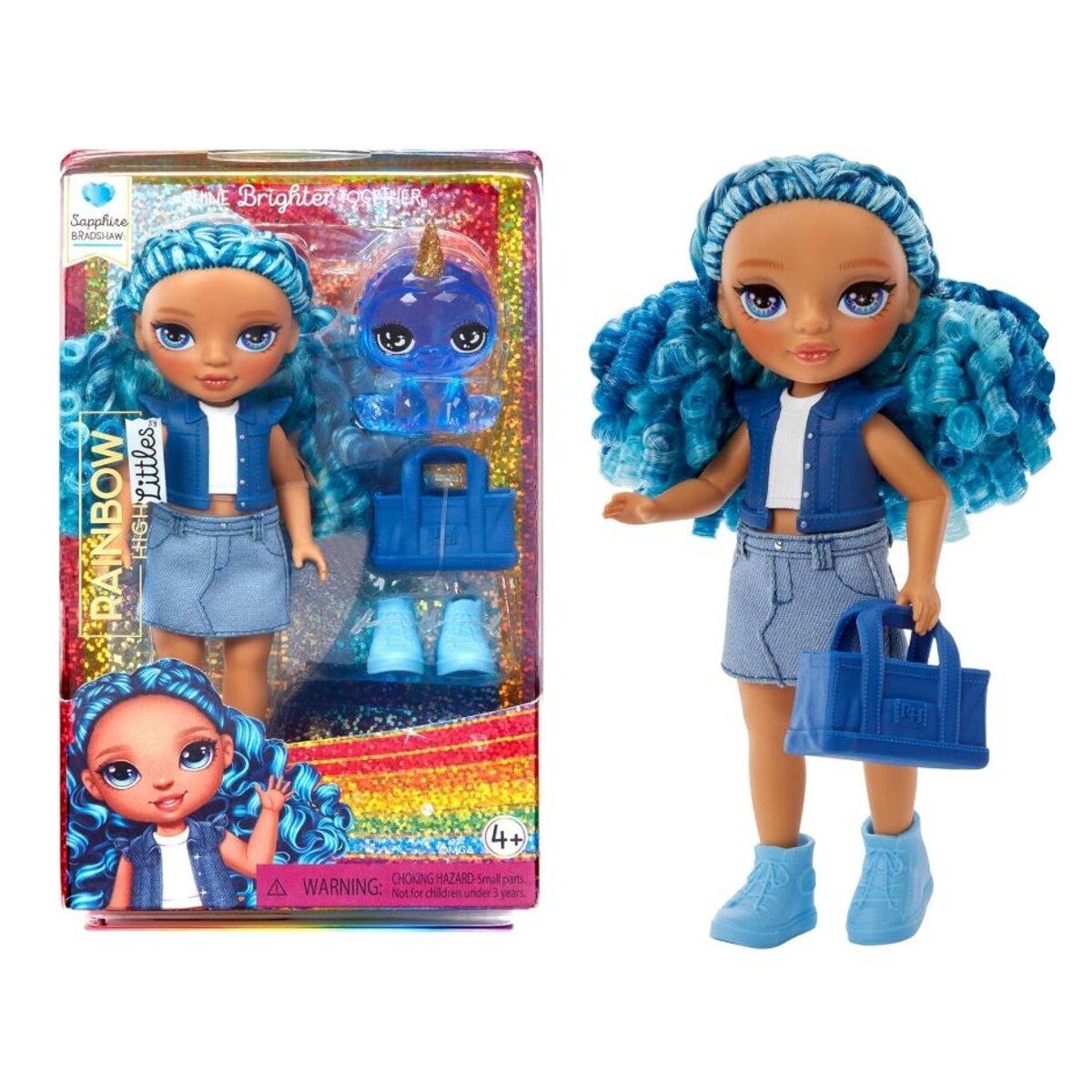 MGA Entertainment Rainbow High Littles Dolls- Sapphire (blau)