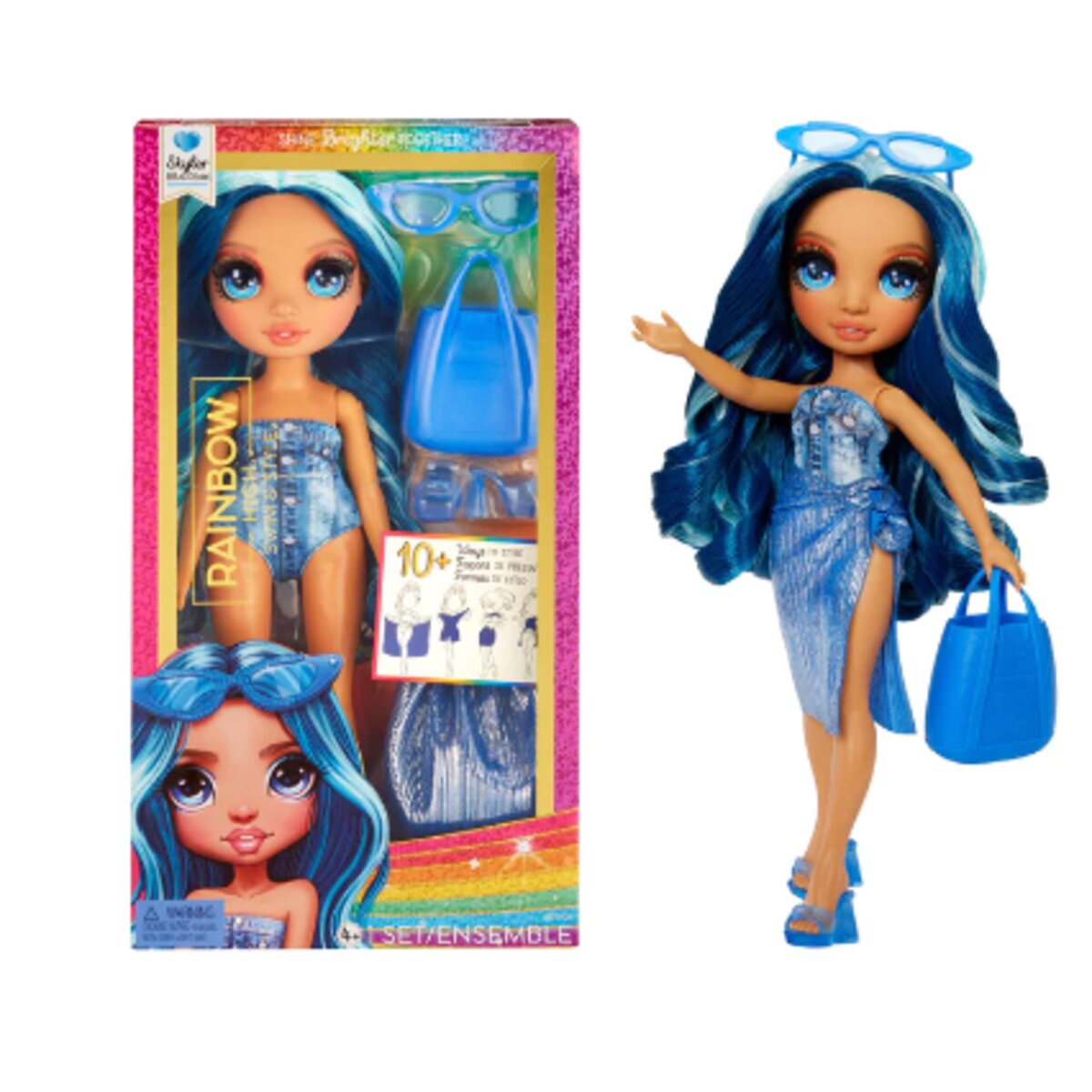 MGA Entertainment Rainbow High Swim & Style Skyler Puppe, 28 cm