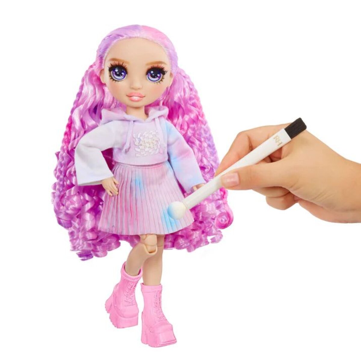 MGA Entertainment Rainbow High Watercolor & Create Theme Dolls- purple eyes