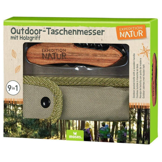 moses. Expedition Natur Outdoor-Taschenmesser mit Holzgriff