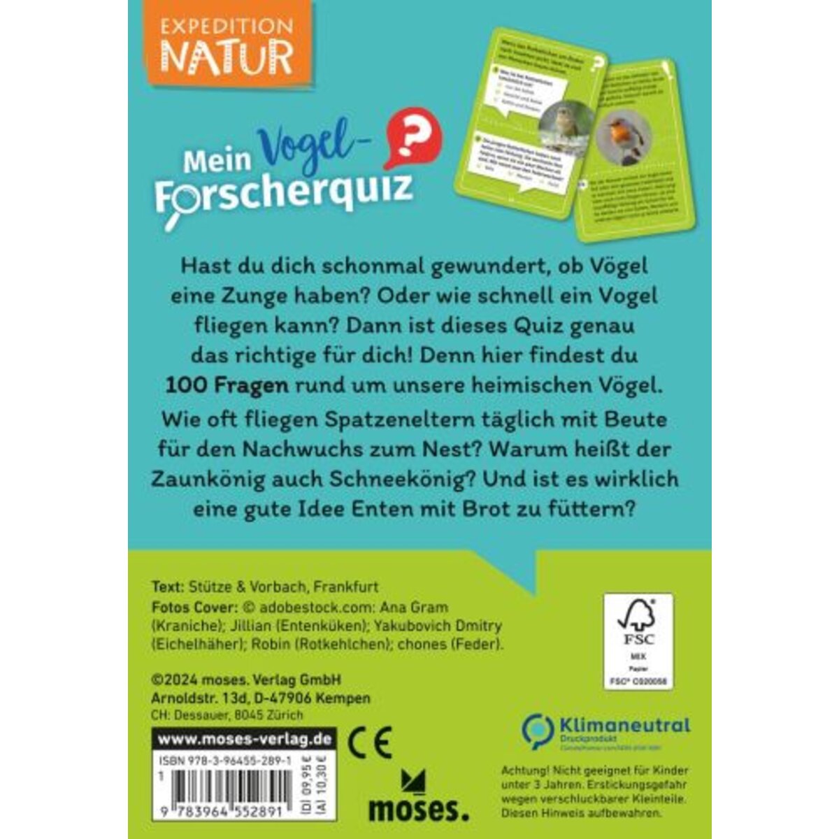 moses. Mein Vogel-Forscherquiz