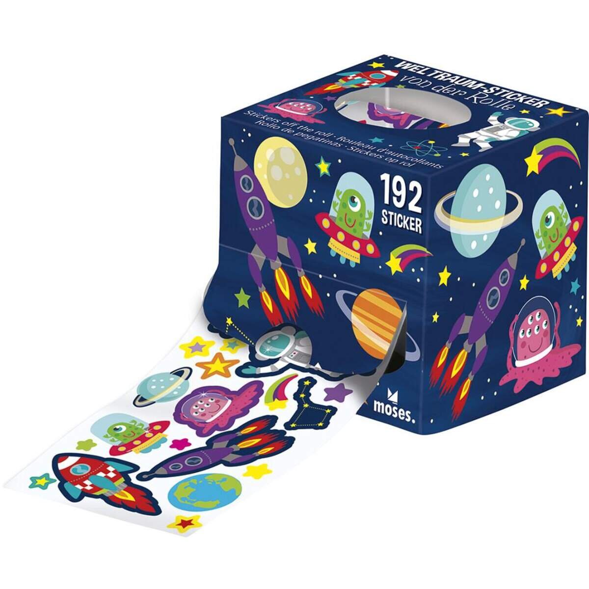 moses. Sticker von der Rolle, sortiert