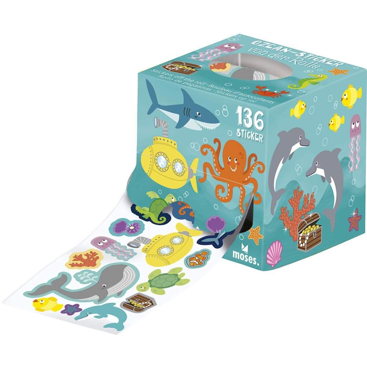 moses. Sticker von der Rolle, sortiert