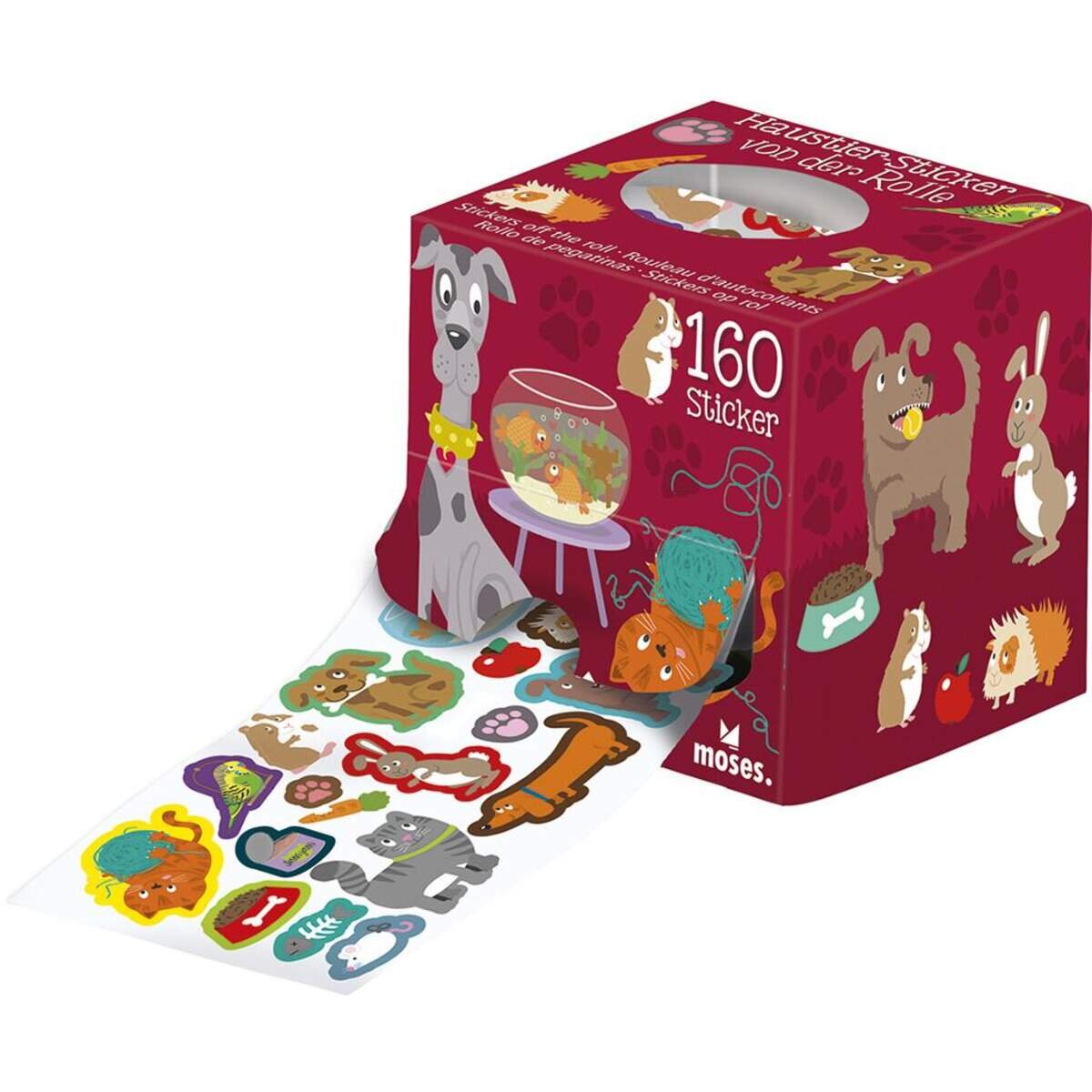 moses. Sticker von der Rolle, sortiert