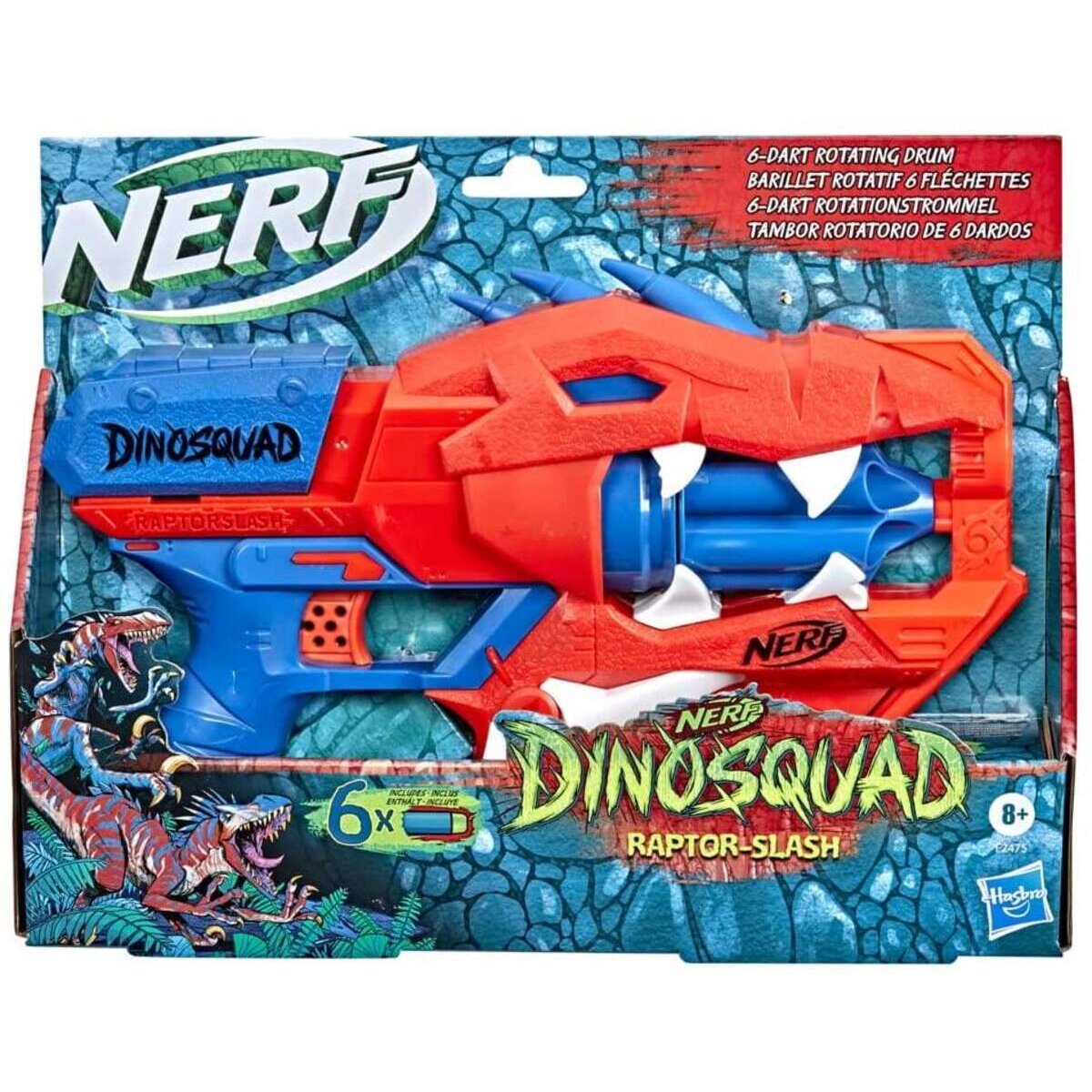 Nerf DinoSquad Raptor-Slash Blaster, 6-Dart Rotationstrommel