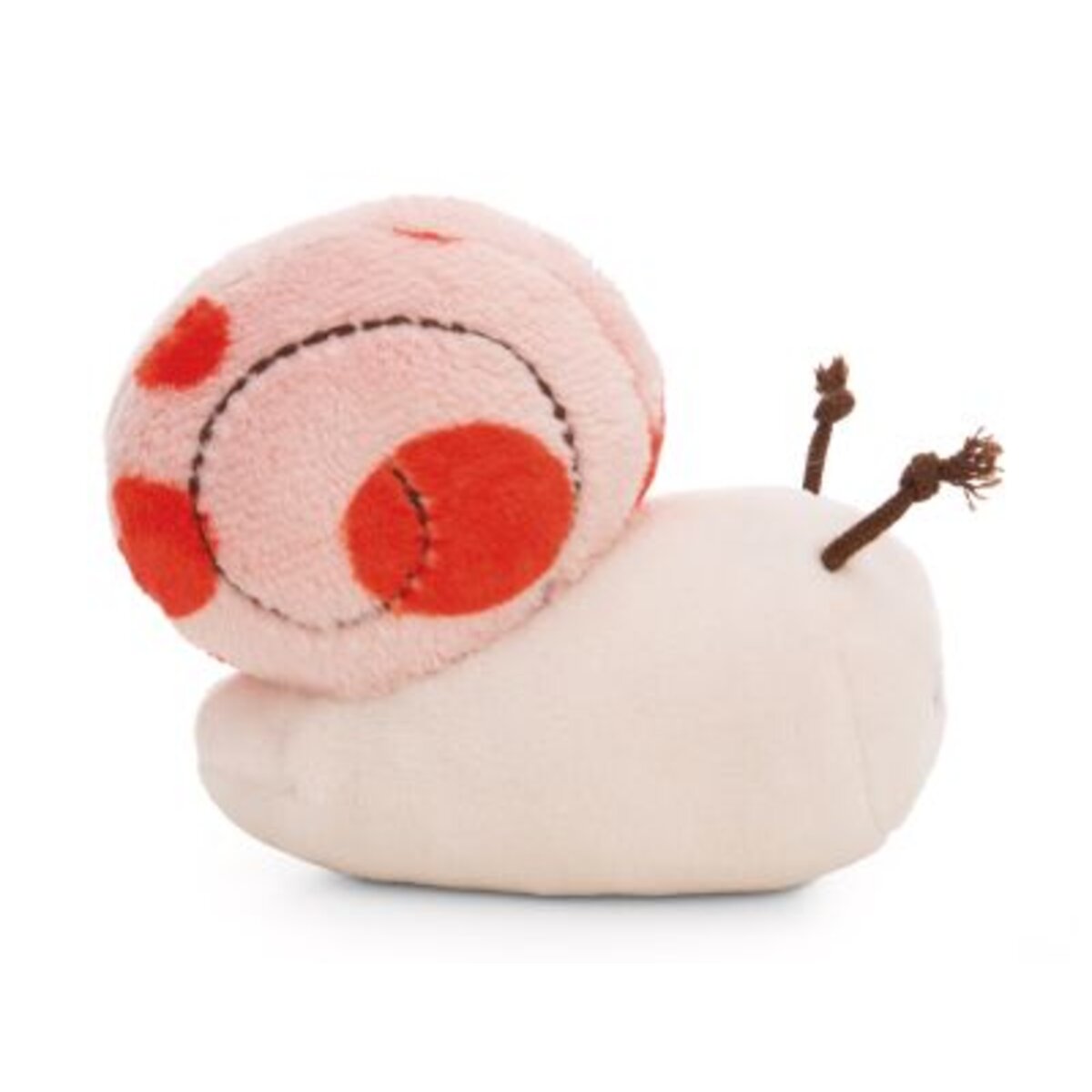 NICI Kuscheltier Korallfarbene Schnecke m. Botschaft "Have a slow day"