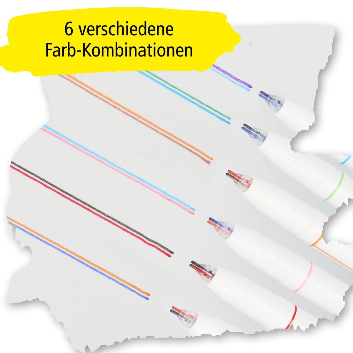 ONLINE 2 Lines Pen-Set, 6 Stifte, Handlettering-Stifte mit Doppellinien
