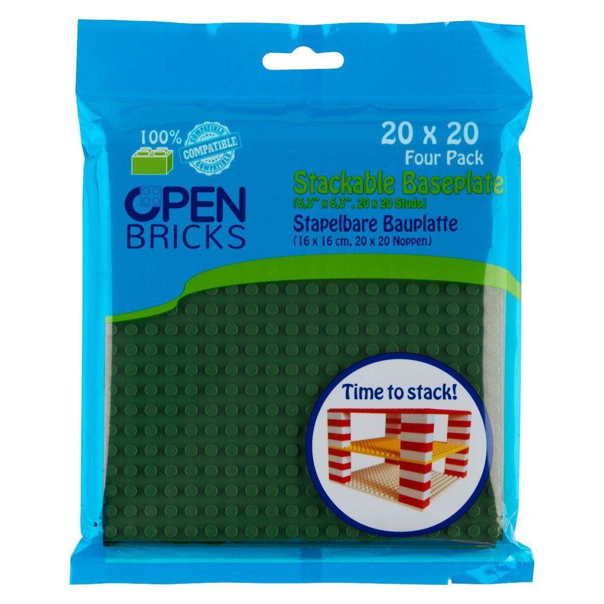 Open Bricks Baseplate 20x20 olive green 4