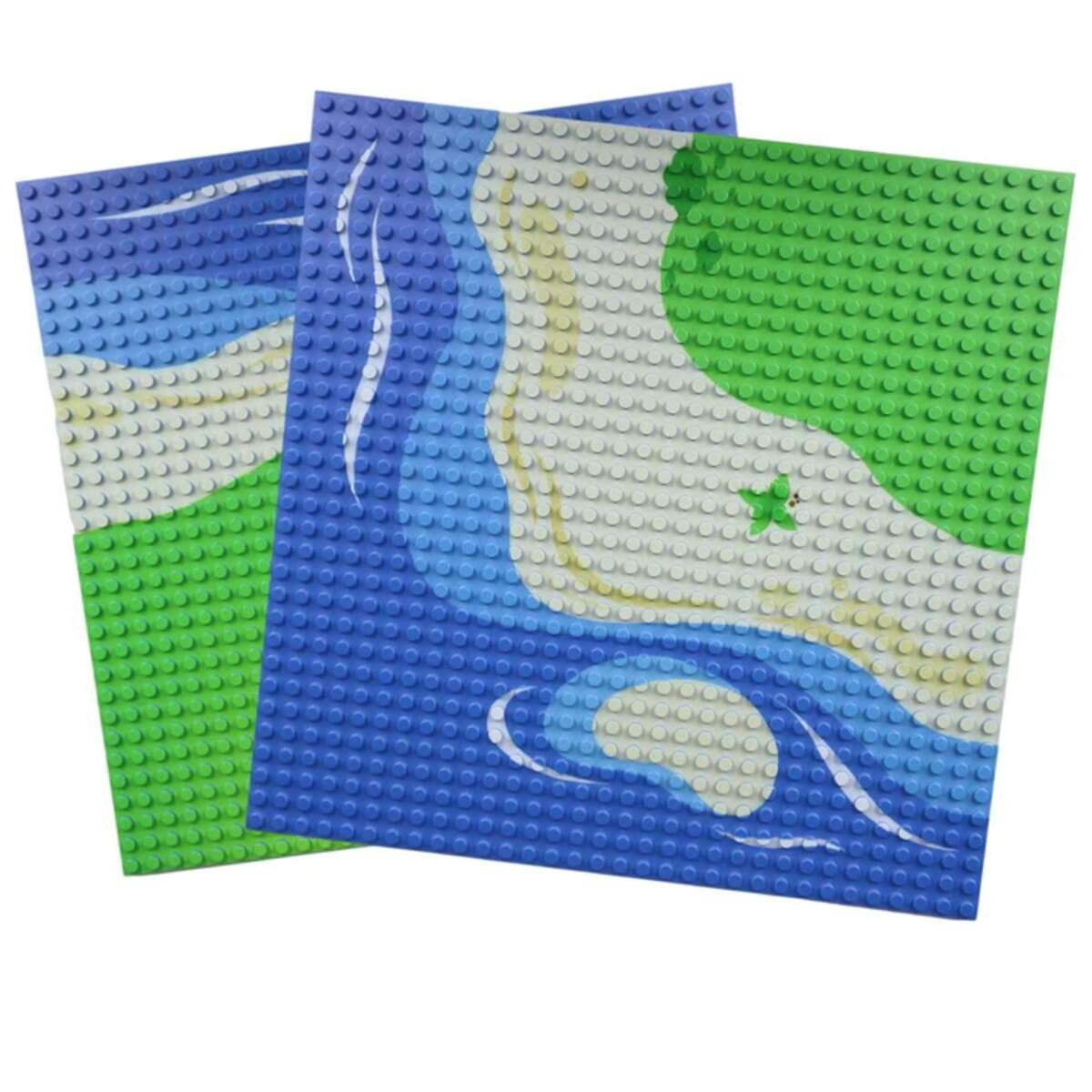 Open Bricks Baseplate 32x32 curved beach [Duo Pack]