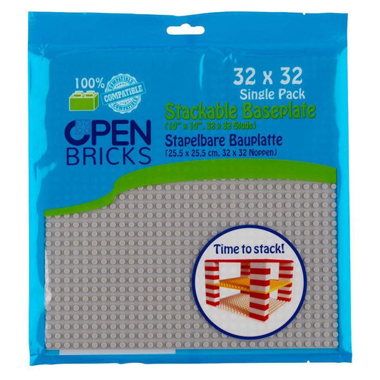 Open Bricks Baseplate 32x32 light grey 1