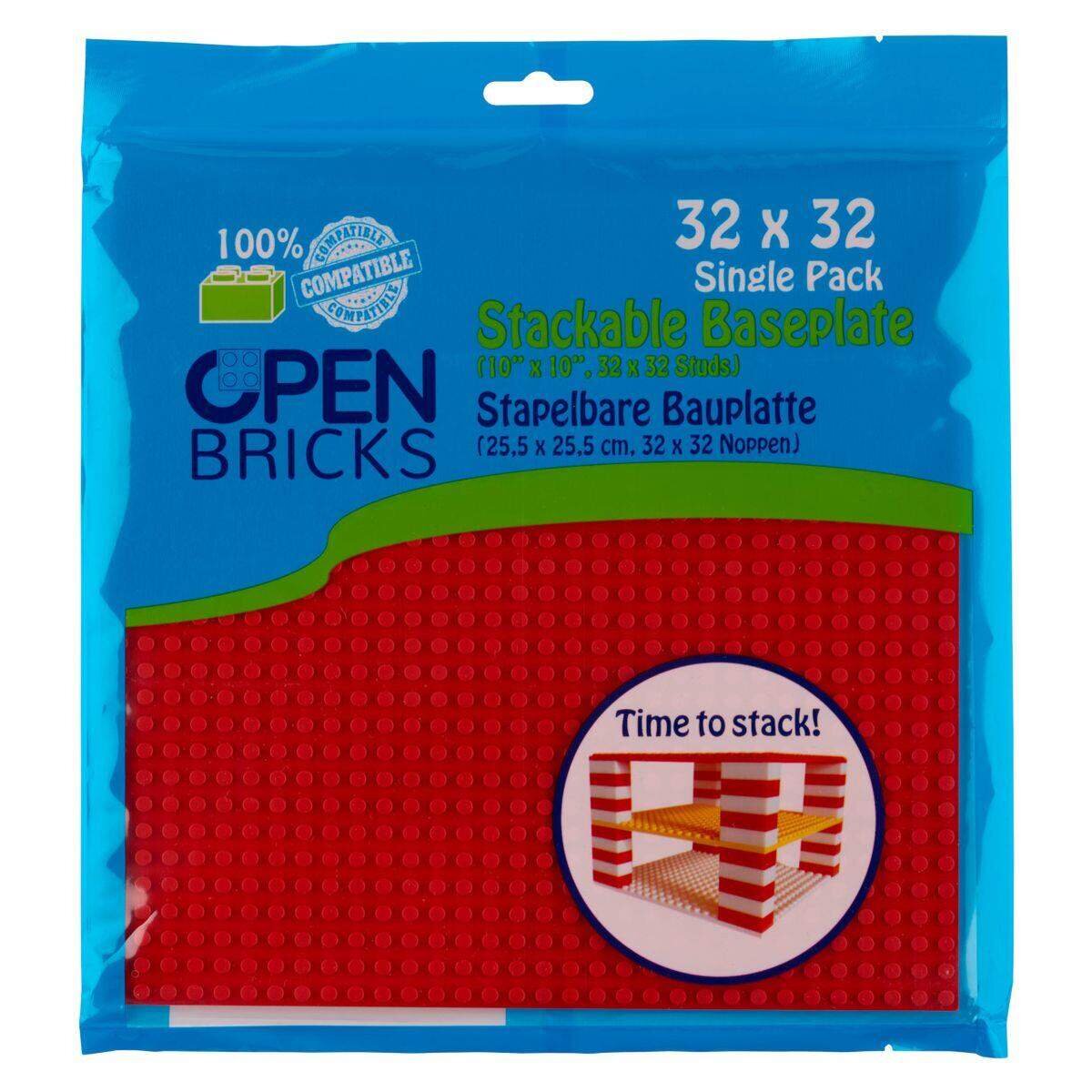 Open Bricks Baseplate 32x32 red 1