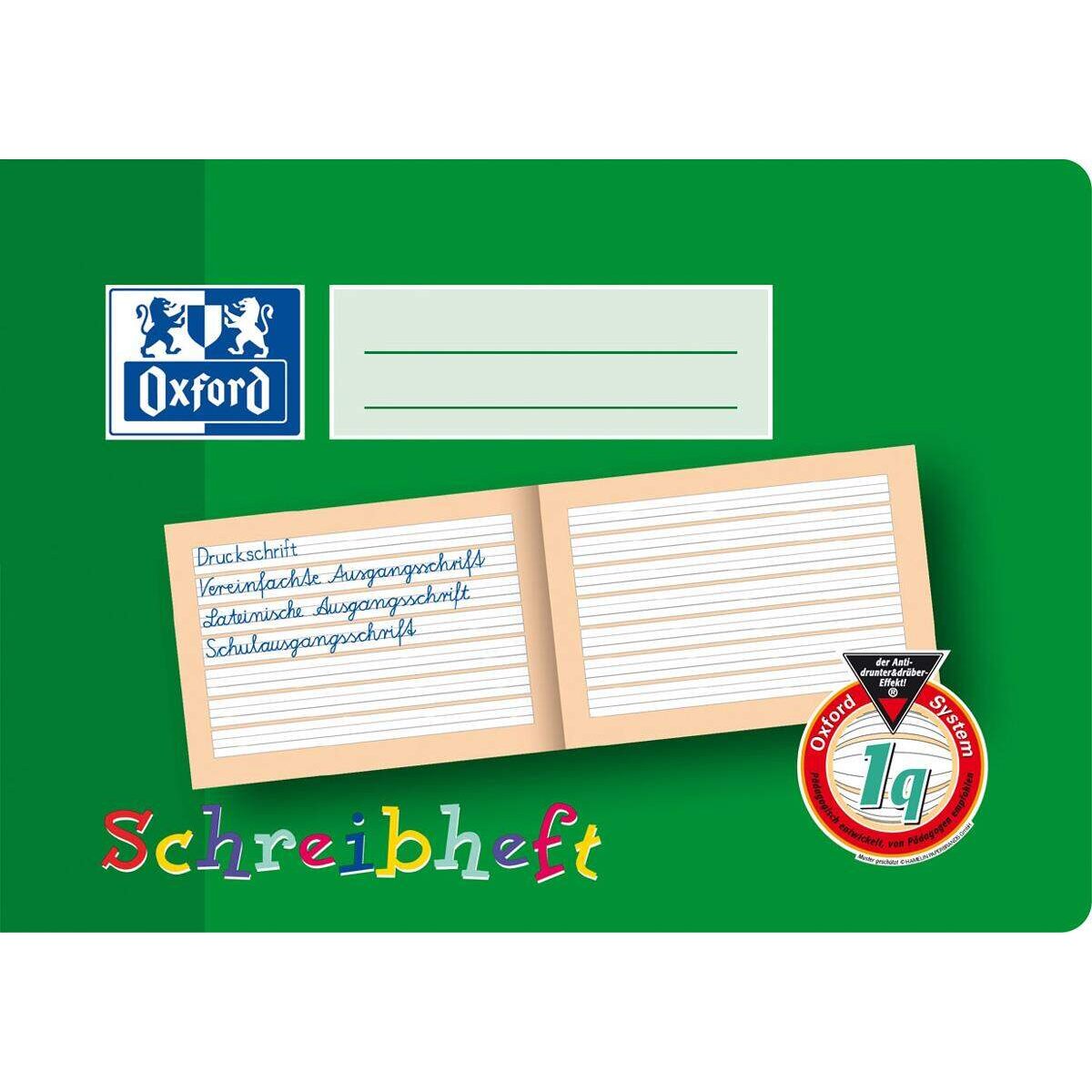 Oxford Schreibheft A5 Lin.1Q Querformat 16 Blatt, SCRIBZEE®