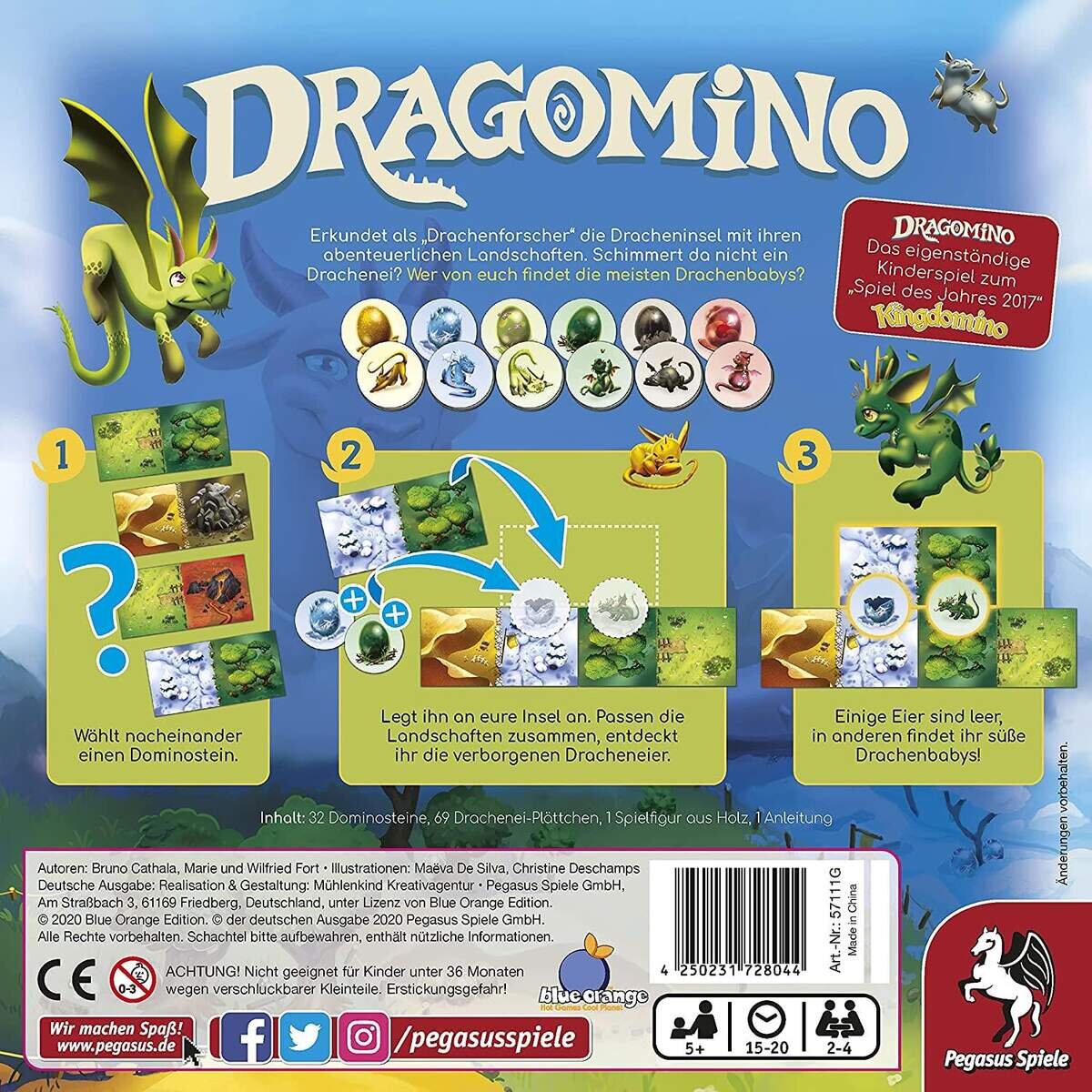 Pegasus Spiele - Dragomino, Kinderspiel des Jahres 2021