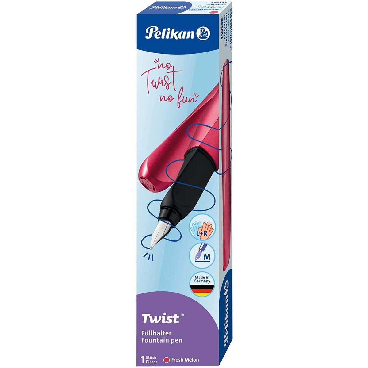 Pelikan Twist® 820080 Füller Fresh Melon M für Rchts-& Linkshänder Faltschachtel