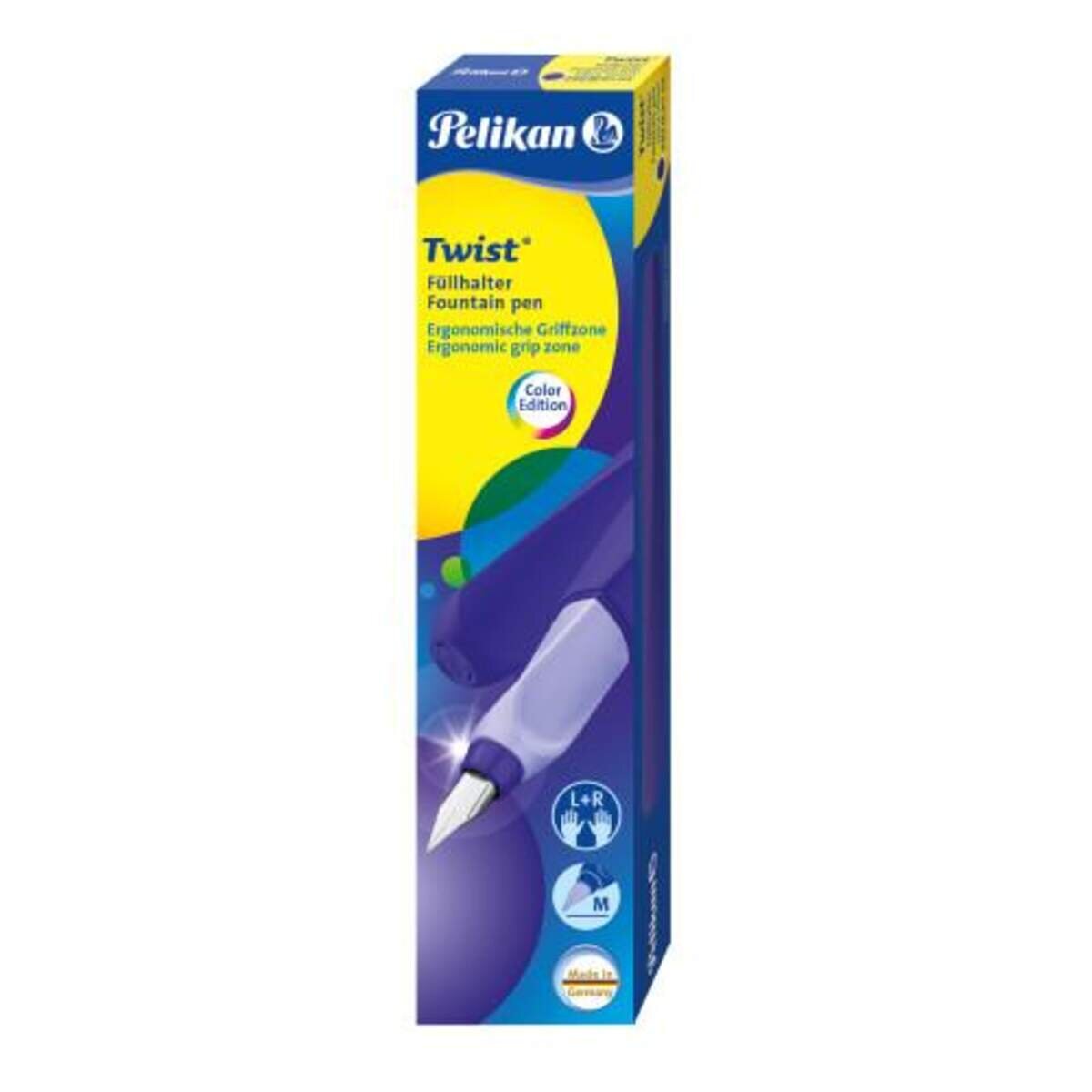 Pelikan Twist® Füller Feder M, Ultra Violet universell für Rechts- und Linkshänder