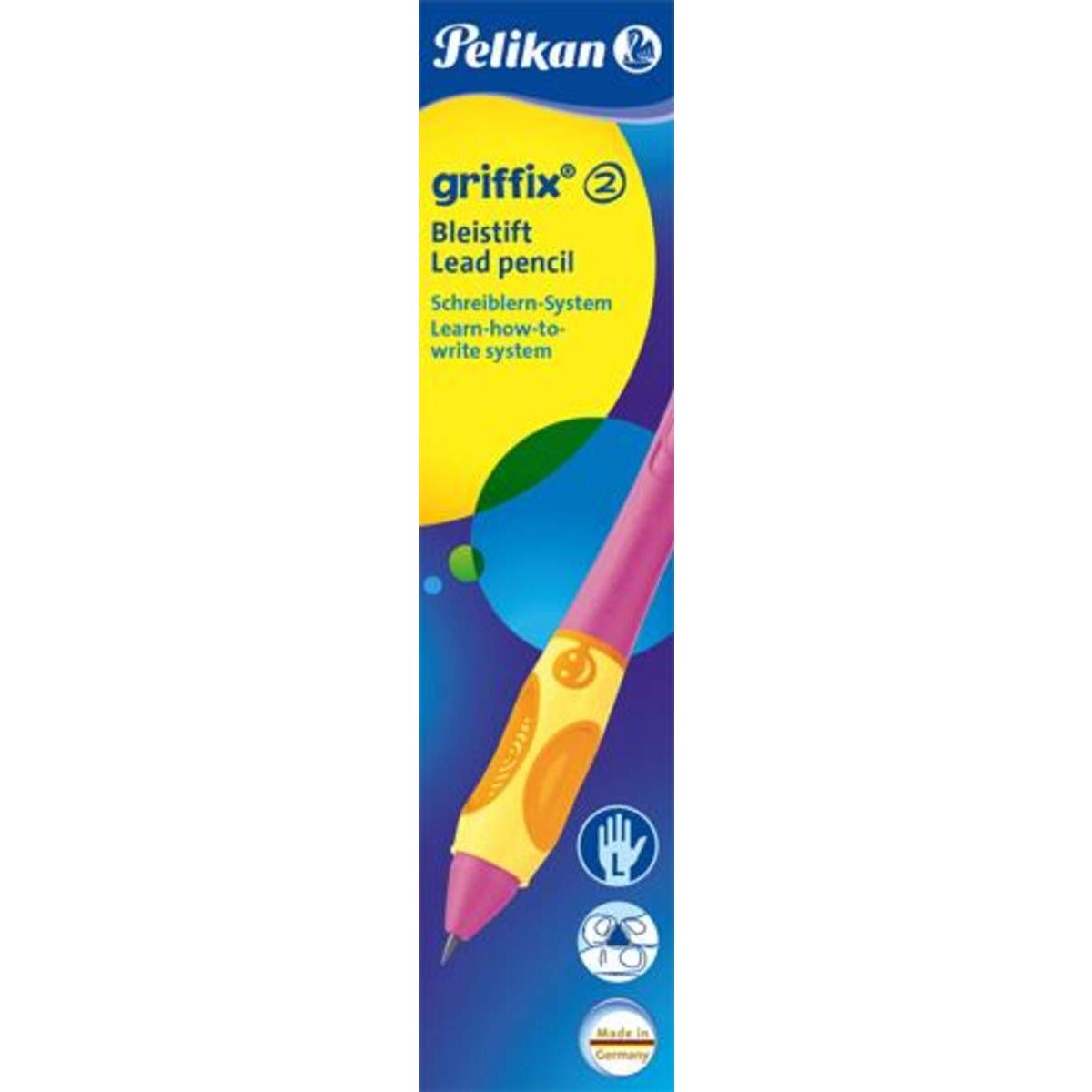 Pelikan griffix® 2 Bleistift, berry pink, links, in Faltschachtel