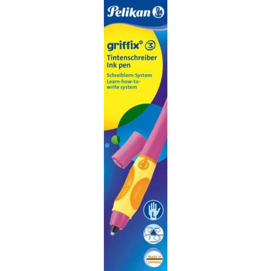 Pelikan griffix® 3  Tintenschreiber, berry pink, links, Faltschachtel