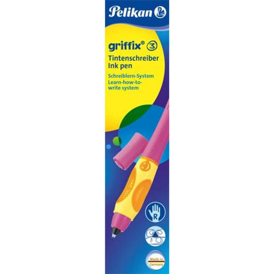 Pelikan griffix® 3  Tintenschreiber, berry pink, rechts, Faltschachtel