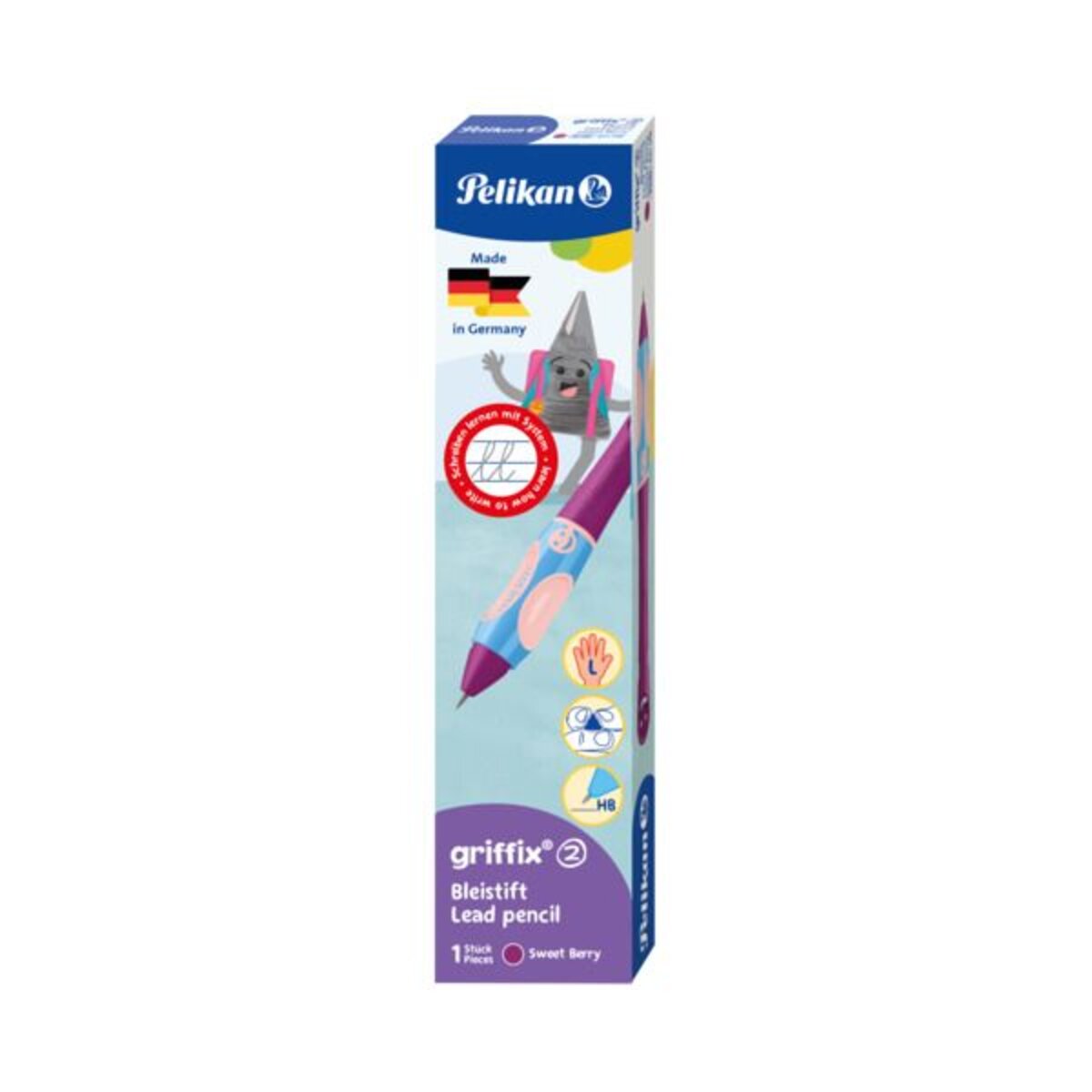 Pelikan griffix® Bleistift HB für Linkshänder, Sweet Berry