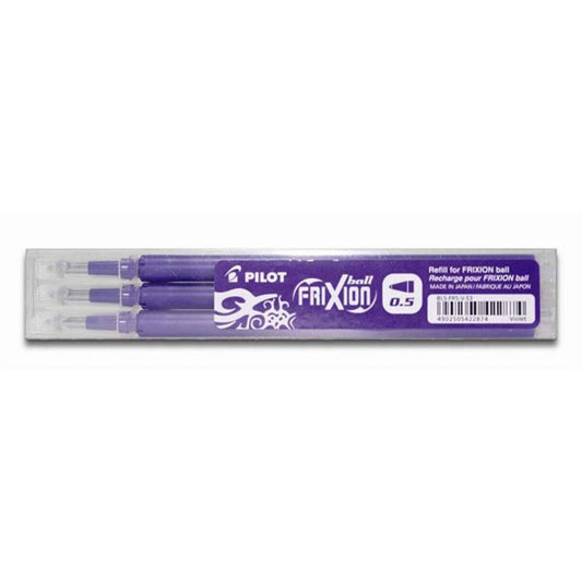 Pilot Tintenroller Set FriXion Ball Ersatzmine 0,5mm Violett 3 Stück