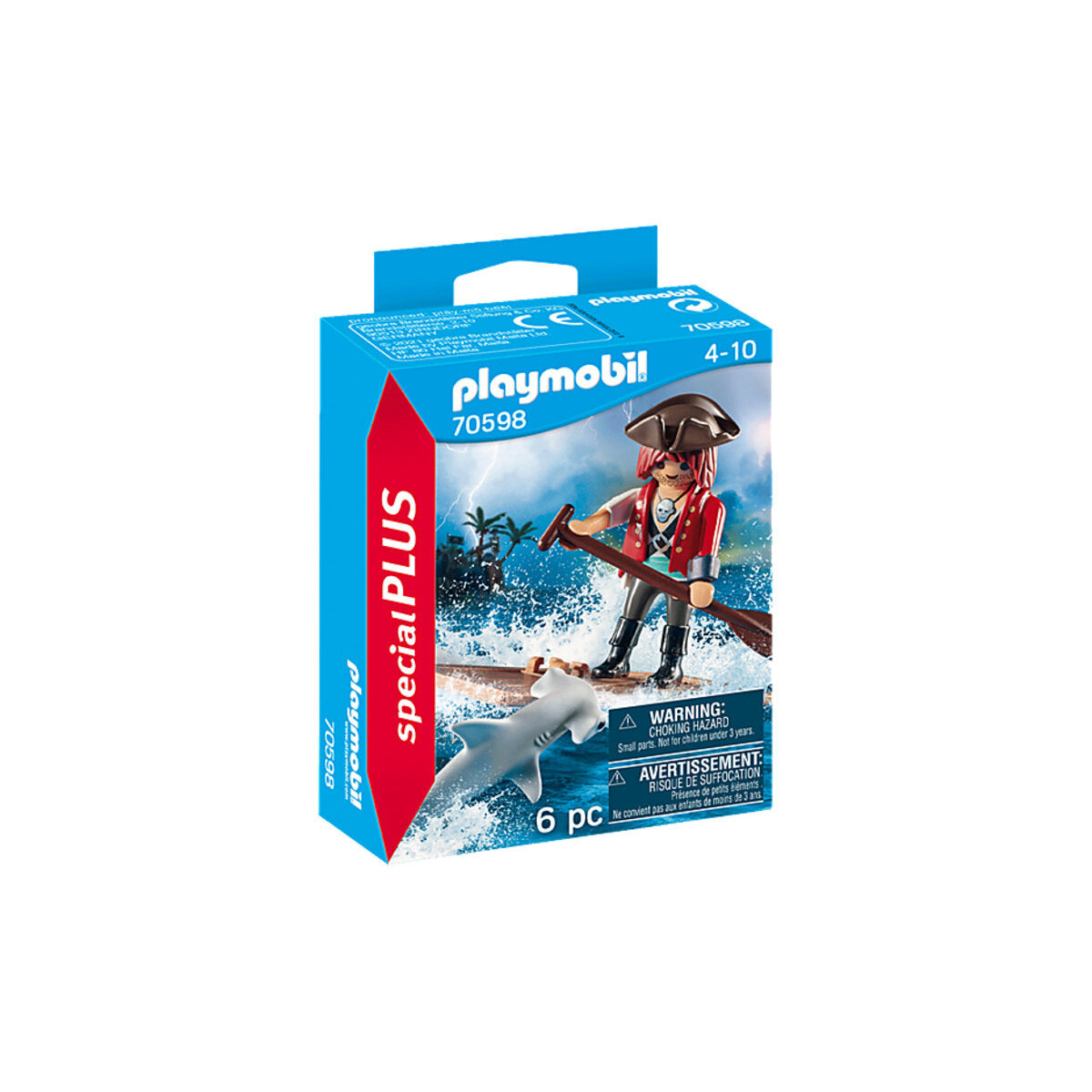 PLAYMOBIL® 70598 Pirat mit Floß und Hammerhai