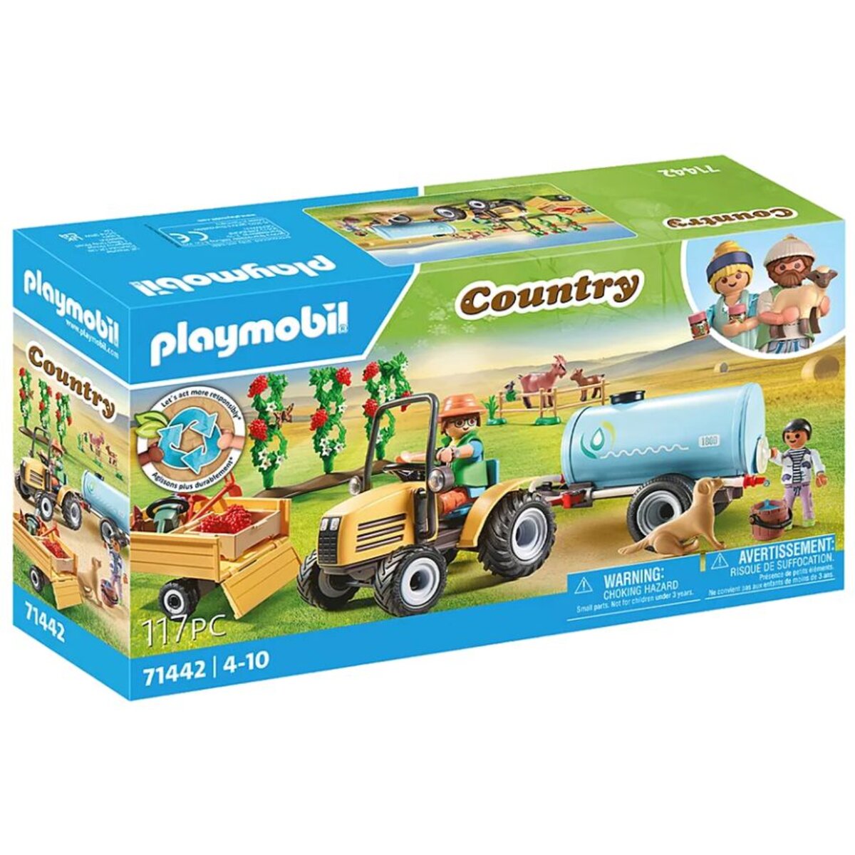 PLAYMOBIL® 71442 Country - Traktor mit Anhänger und Wassertank