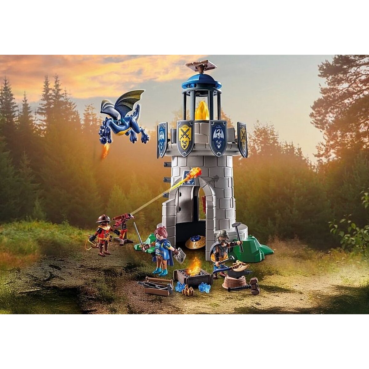 PLAYMOBIL® 71483 Novelmore - Ritterturm mit Schmied und Drache