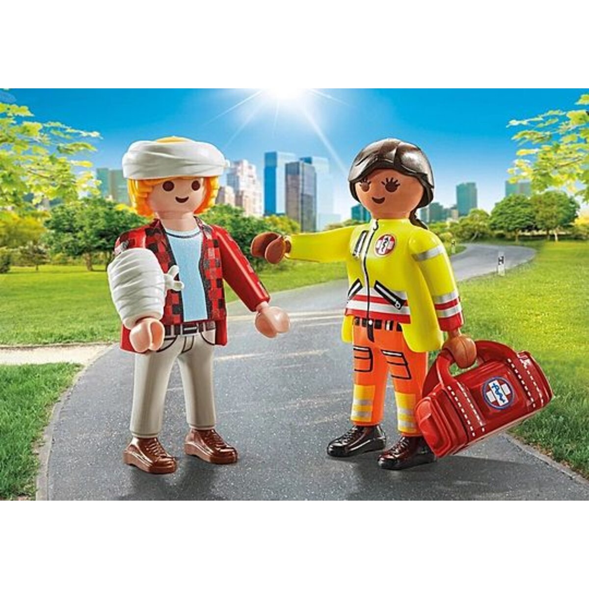 PLAYMOBIL® 71506 DuoPack Sanitäterin mit Patient