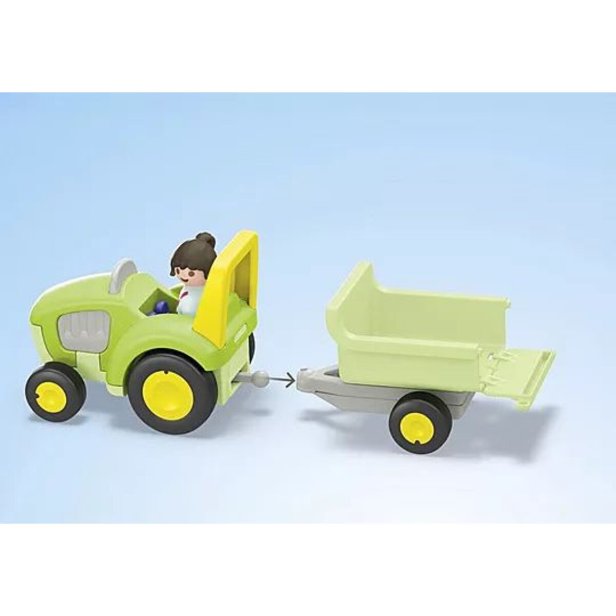 PLAYMOBIL® 71656 JUNIOR: Bauernhof-Abenteuer mit Traktor, Anhänger und tierischen Freunden